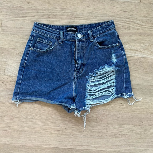 Distressed Denim Shorts - Picture 1 of 2